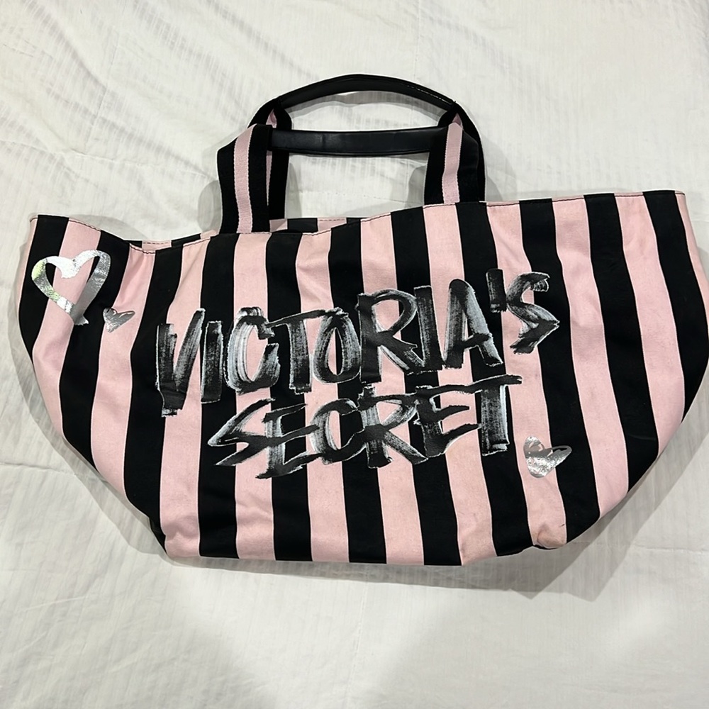 Large striped Victoria’s Secret bag